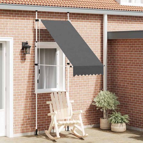 Auvent manuel rétractable-Store banne 100 cm anthracite (1/5)