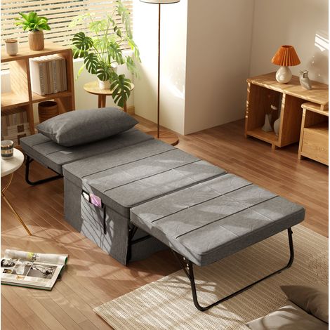4-in-1 klappbares Gästebett mit verstellbarer Rückenlehne, 188 x 75 x 38 cm, Grau OKMYHOME (1/5)