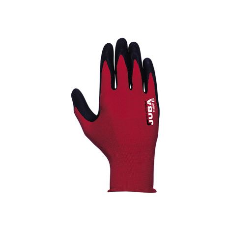 Gant aus Nylon/Lycra mit Nitril-Mikroschaum-Handfläche, Econit Foam, Rot und Schwarz, T-7 S