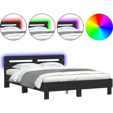 Maison Exclusive - Giroletto con LED senza Materasso Nero 150x200 cm