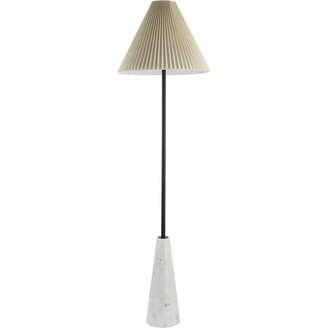 Home Deluxe Lámpara de pie con aspecto de mármol - blanco