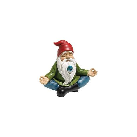 Statue de jardin zen, nain polychrome en résine pour extérieur –