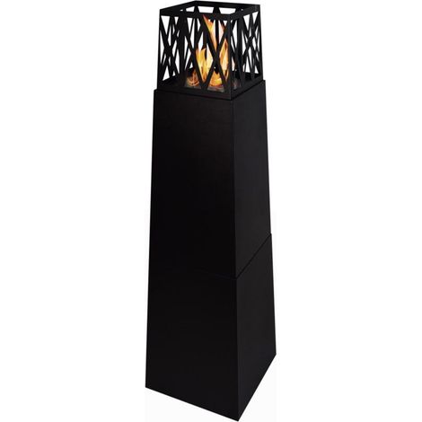 Cheminée D'Extérieur Au Bioéthanol De Jardin Vulcano Nero 40X40X145