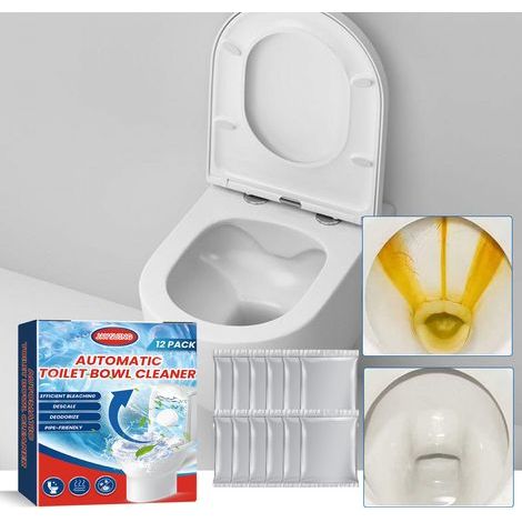 Comprimés effervescents pour usage domestique, détartrage, désodorisation et détachage des toilettes - 12 unités -- (1/5)