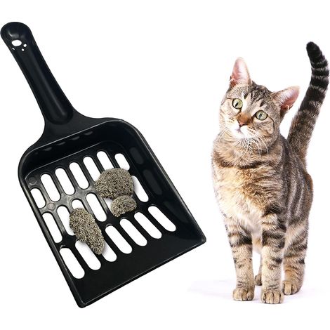 5-teiliges Katzenstreu-Schaufel-Set / Katzentoilettenschaufel / Kotaufnahmewerkzeug – Schwarz (1/5)