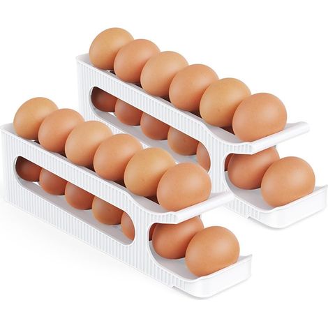2 Pièces Rangement Oeuf Frigo, Distributeur Automatique, Boite À Oeufs Plastique, Cuisine