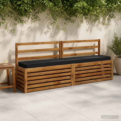 vidaXL 1-Piece Bench Cushion VUGHT 100% Polyester Black (1/5)