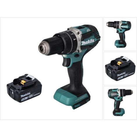 Trapano a percussione a batteria Makita DHP 484 T1 18 V 54 Nm senza spazzole + 1x batteria ricaricabile 5,0 Ah - senza caricabatterie (1/5)