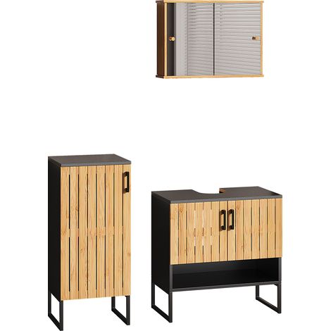 Set di mobili da bagno Vayra, Bambù, 3 parti, Vicco