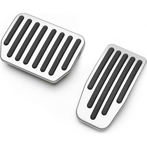2pcs Coussinets de Pédale D'Embrayage, Pédales de Voiture, Pédales Antidérapantes Universelles de Voiture, Voiture Universelle Pédale Frein a Essence Automatique Antidérapante(Argent) (1/5)