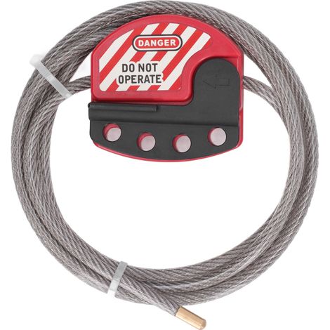 Ortviai Serrure de Sécurité avec Câble Réglable en Acier Inoxydable BD-L11-6, 4 Points de Verrouillage, 1,8 m