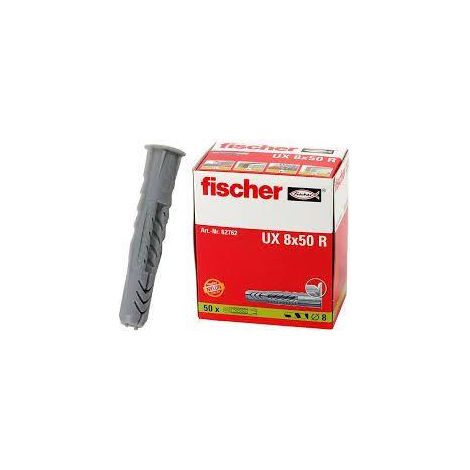 fischer tacos ux 10x60 gris antigiro 77871 (caja 50 unidades)