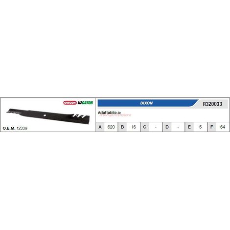 Cuchilla para cortadora de césped DIXON R320033
