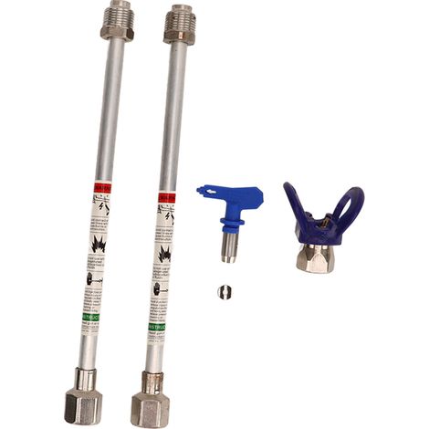Tige d'extension de pulvérisateur en acier inoxydable G7/8 14, 2 pièces, tige de rechange pour buse de pulvérisation domestique, couleur argent. (1/5)