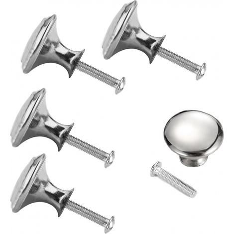 4 Poignées Argent Roncés 22mm Inox, Tiroir Armoire Anti-Empreintes (1/5)