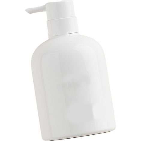 Flacon distributeur de shampoing en plastique blanc de 500 ml, grande capacité, avec pompe, idéal pour la salle de bain. Décoration intérieure. (1/5)