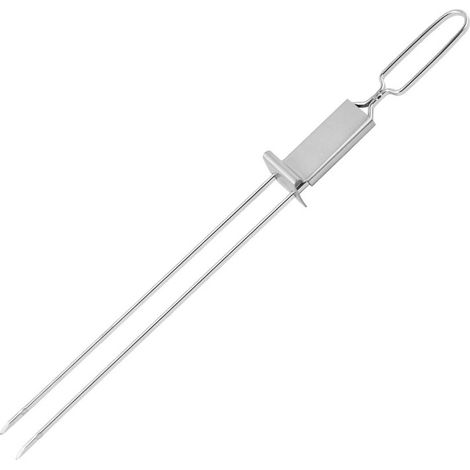 Fourchette À Grillade - Acier Inoxydable - Pour Viandes Légumes Et Steak - Avec Brosse À Huile Et Sac De Rangement - Lot De 3 (1/5)