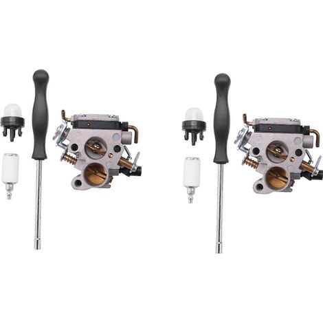 2 carburateurs pour tronçonneuse Husqvarna 235, 240, 235E, 236, 236E et 240E (références 574719402 et 545072601) avec outil de vissage, poire d'amorçage et filtre à carburant. (1/5)