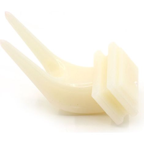 Mensola per frutta per 10 uccelli koi, supporto per mele in plastica bianca, 1,7 x 4,3 x 3,2 cm, per cibo per pappagalli (1/4)