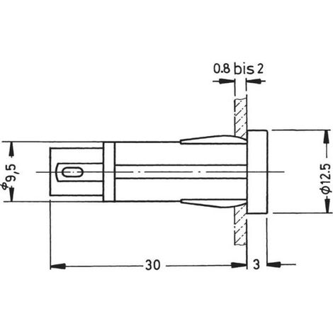 Voyant Standard - Ampoule Intégrée 1 20 W - Lentille Ronde Rouge - 1 Pièce (1/3)