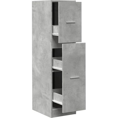 Maison Exclusive - Armadietto da Farmacia Grigio Cemento 30x41x118 cm Truciolato