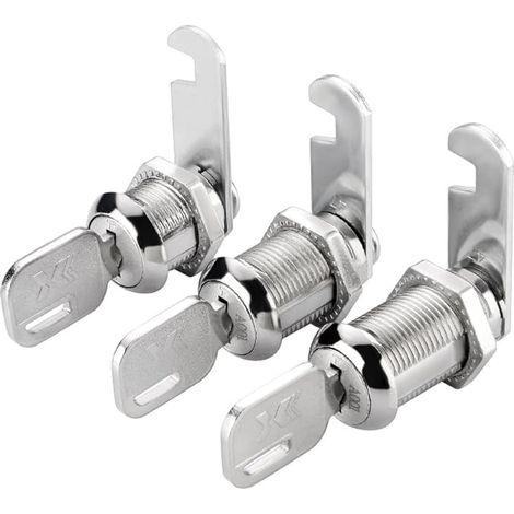 3 Pack Mailbox Locker Cabinet Drawer Dresser Cylinder Cam Lock (20mm) (1/5)