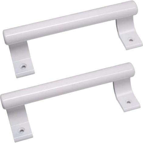 Lntyq (2 pièces Poignée de porte coulissante en aluminium de 8", poignée métallique moderne pour les portes vitrées de balcon, les portes coulissantes de salle de bain, etc. (1/5)