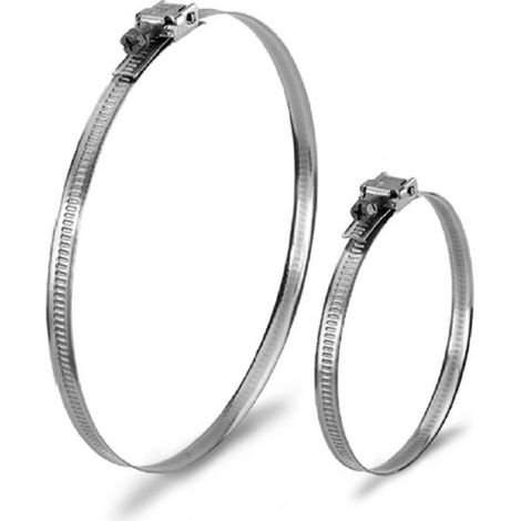 Abrazadera fleje de acero inox.a medida tubo flexible Ø60 a 525 Ø60 a 525