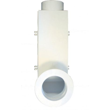 Unelvent – Manchette coudée plastique raccordement D.80 mm – Raccord VMC pour espaces confinés – 890019 (1/2)