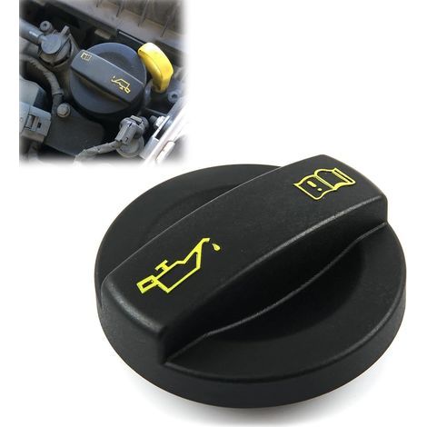 Bouchon de remplissage d'huile moteur à essence compatible avec VW Caddy Golf Jetta Passat Polo Scirocco Audi A1 A3 A4 A5 A8 Q2 Q3 Seat Altea Ibiza Leon Skoda Fabia Octavia 1.0 1.2 1.4 1.6 (1/5)