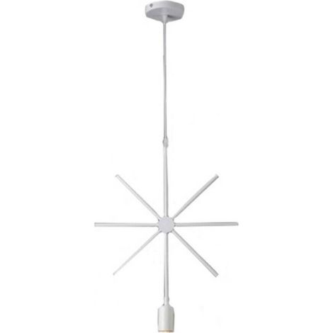 Trade Shop - MODERNE STERN-HÄNGELAMPE FÜR E27-GLÜHBIRNENFASSUNG B35-X - Weiß (1/2)