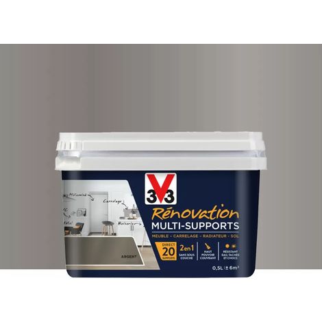 Peinture V33 Rénovation Multi-Supports Argent 0,5 L (1/2)