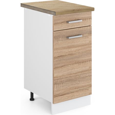 Mobiletto base per cucina R-Line, Sonoma, 40 cm , PL Rovere, Vicco