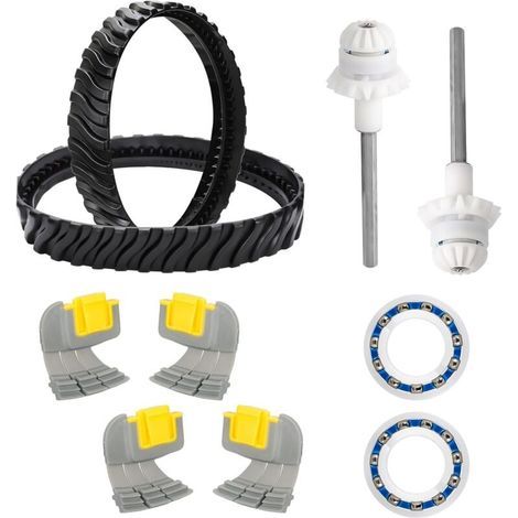 – Kit de pièces de rechange pour nettoyeur de piscine Zodiac MX6 MX8 MX6EL MX8EL – 2 arbres de transmission – 2 roulements – 4 brosses cyclone – ABS - R0796200