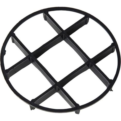 Pot de fleurs noir de 12 cm de diamètre, monobloc, avec plateau anti-pourriture des racines, base surélevée, support et ventilation. (1/5)