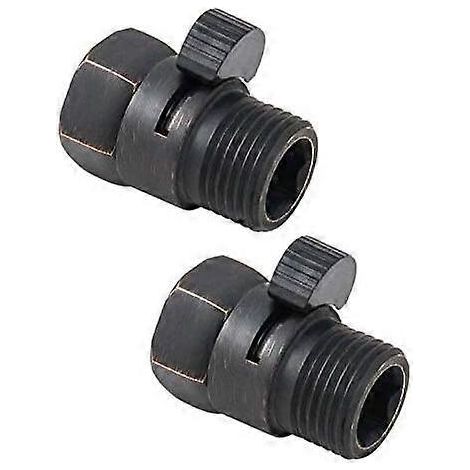 Robinet d'arrêt en laiton pour pommeau de douche avec raccord standard G1/2, lot de 2 (1/5)