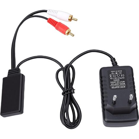 Wireless 5.0 Car Module with Two AUX Inputs for Smooth Music Playback and Hands-Free Calling in Vehicles with AUX or Audio Interface, Black Metal (1/5)