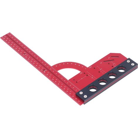 Multifunktionaler Aluminium-Winkelmesser, rechtwinkliger Lineal mit Markierung, misst 300 mm, Präzisionswerkzeug für Schreiner. (1/5)