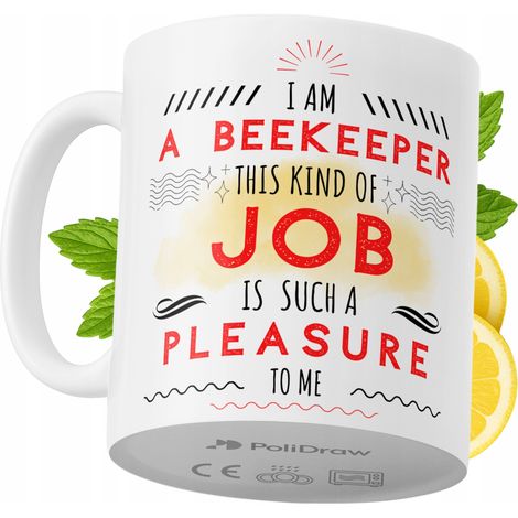 Lustige Tasse für Imker – Kaffee- oder Teetasse mit witzigem Textdesign – ideal für Geburtstage, Namenstage, Feiertage und besondere Anlässe. Hochwertige Tasse für Zuhause, Büro und Arbeit. Farbe: Wei