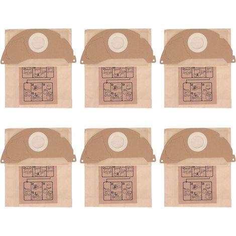 Sac à poussière en papier pour aspirateur Karcher WD2250 A2004 A2054 MV2 (1/4)
