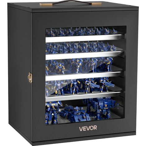 Mallette de Rangement pour Figurines Magnétiques Warhammer 40k, Format 1750-2000 Points, Mallette de Transport en Bois pour Collection Miniatures, 5 Plateaux Magnétiques, Figurines Non Incluses (1/5)