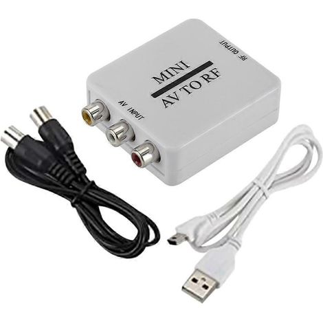 Convertisseur vidéo composite RCA/A/V vers RF/coaxial/coaxial, modulateur compatible HDMI pour TV (1/5)