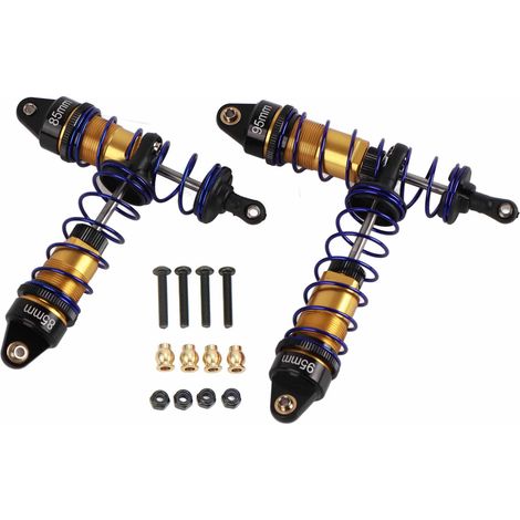Amortisseur RC avant arrière en alliage d'aluminium, pièces de rechange améliorées, ressort amortisseur pour HSP et Traxxas, voiture RC 1/10, couleur or, kit de suspension durable (1/5)