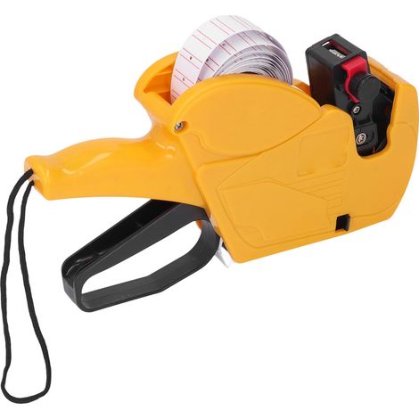 Étiqueteuse de prix portable 8 chiffres marquants appareil d'étiquetage jaune pour magasin usine entrepôt (1/5)