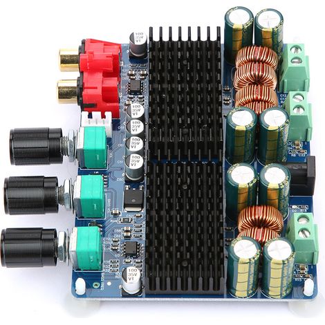 TPA3116 2.1-Kanal-Digitalverstärker 50 W x 2 + 100 W, Audio-Leistungsplatine mit Subwoofer, 12–26 V DC (1/5)