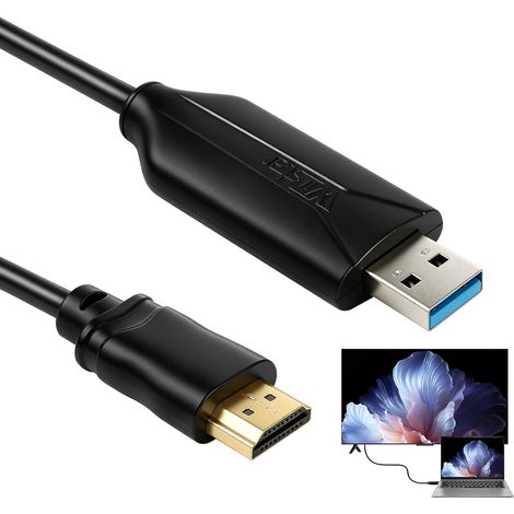 Câble Adaptateur USB 3.0 vers HDMI 1.5M Convertisseur Vidéo 1080P pour TV (1/5)