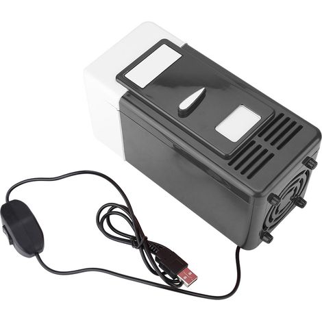 Mini Frigo USB Noir pour Canettes - Réfrigérateur et Chauffeur de Boissons Portable (1/5)