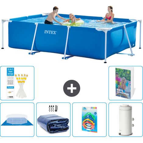 Intex Piscina con estructura Rectangular - 300x200x75 cm - 7-piezas  S123