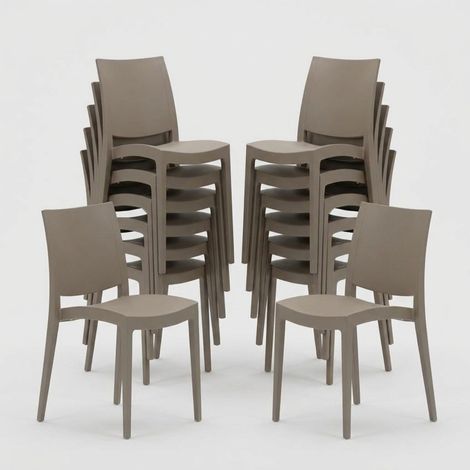 Stock 24 Sillas De Polipropileno Restaurantes Trieste Grand Soleil - Beige (1/5)