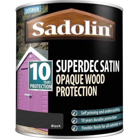 Sadolin Superdec Satin Black 1L
